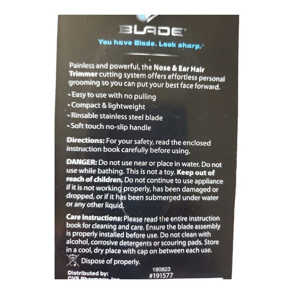 Blade for Men Nose & Ear Hair Trimmer Stainless Steel Battery Operated - Picture 2 of 2